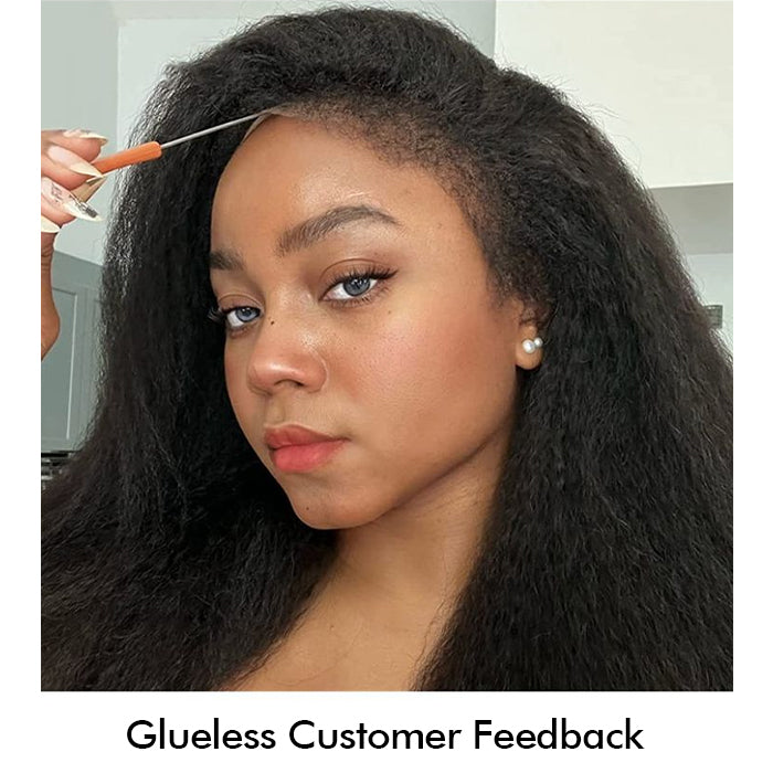 Real Show |4C Edge Hairline | Yaki Straight Wig | Frontal/Closure HD Lace Or Glueless (14-32'')