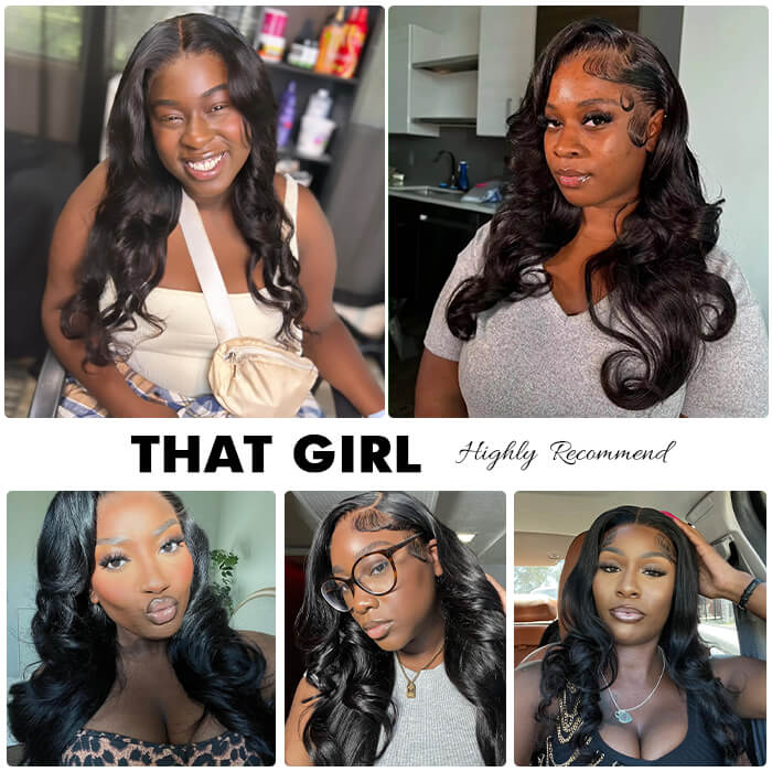 Body Wave Glueless Wear & Go Wig 4x4 5x5 13x4 Transparent Pre Cut Lace Human Hair Wig