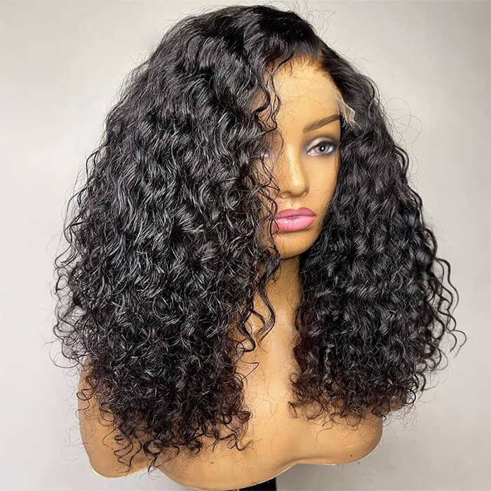 2 Glueless Wigs Set |22'' 13x4 HD Lace Frontal Curly Wig+10'' 4x4 Lace Closure Straight Bob Wig