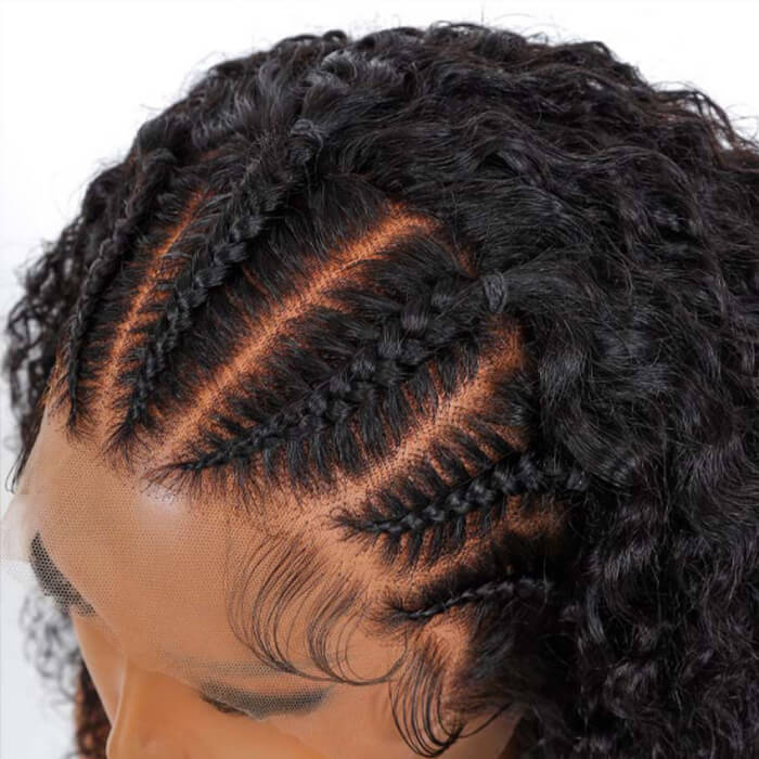 Braiding Wigs Human Hair 13x4 Lace Front Curly Bob Wigs