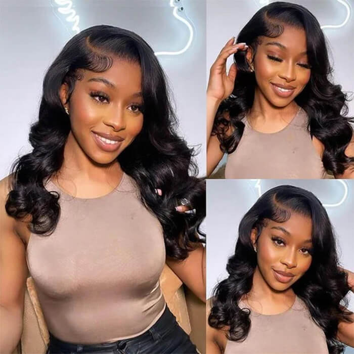 2 Glueless Wigs Set | 16'' 13x4 HD Lace Frontal Body Wave Wig+10'' Chocolate Brown 4x4 Lace Closure Straight Wig