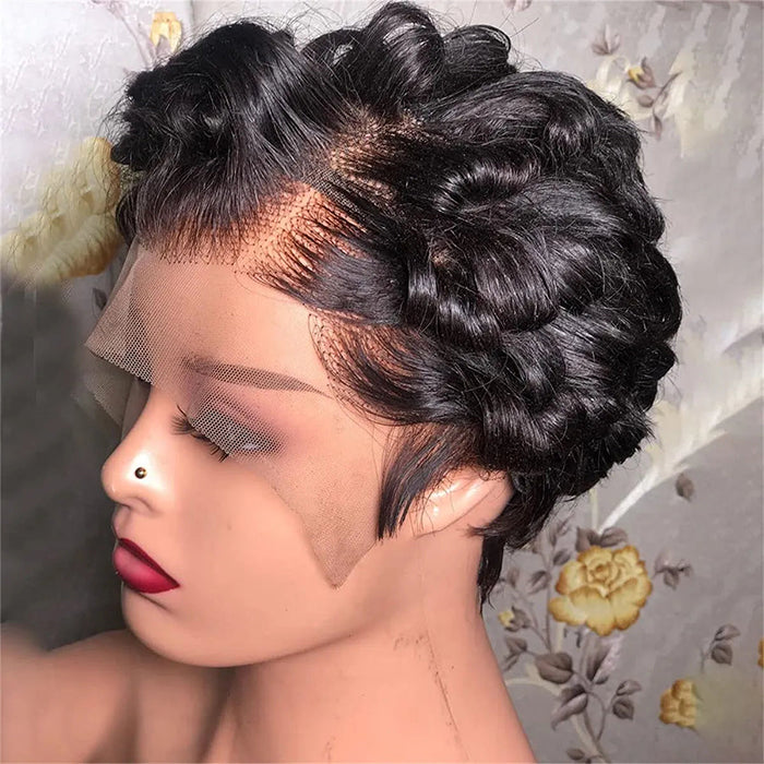 Real Show | Pixie Bob Wig |  Frontal HD Lace Or Glueless 8''