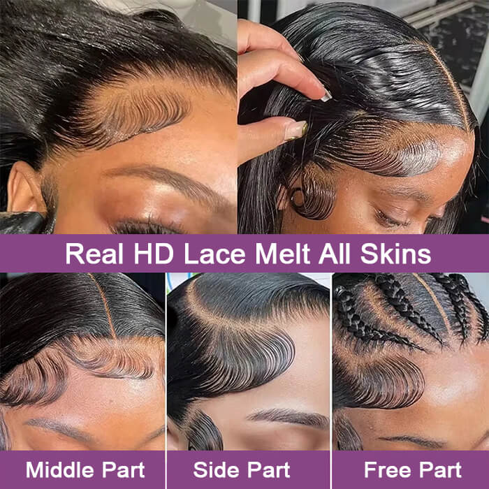 Bone Straight 13x4 HD Lace Front Wig For Women Brazilian Hair