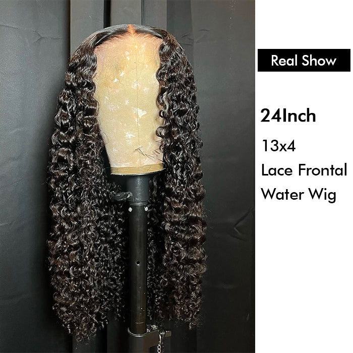 Real Show |Water Wave Wig |  Frontal/Closure HD Lace Glueless (14-32'')
