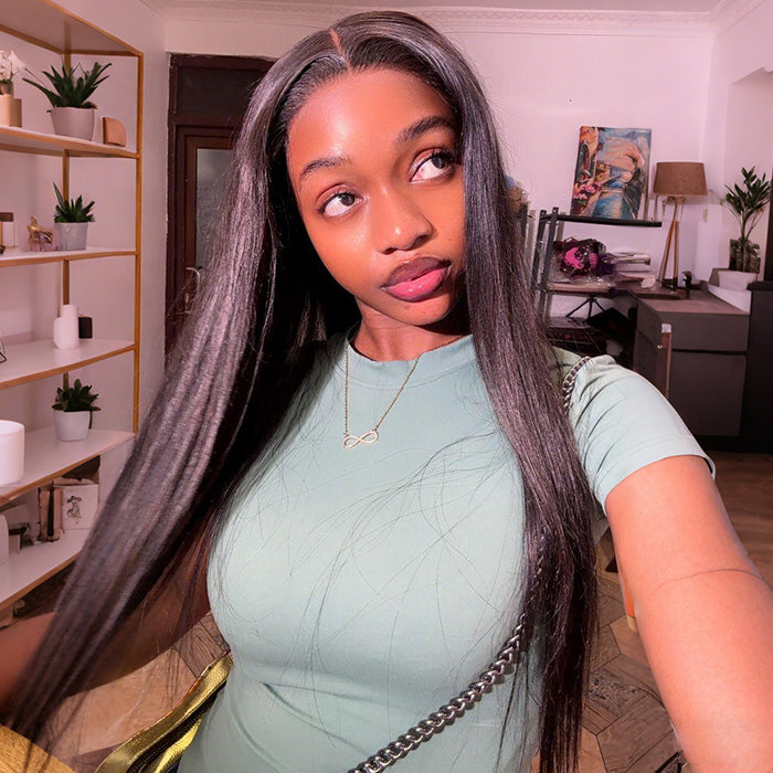 Influencer Show | 22'' Straight Wig | Glueless Closure Wig 4×4 Lace