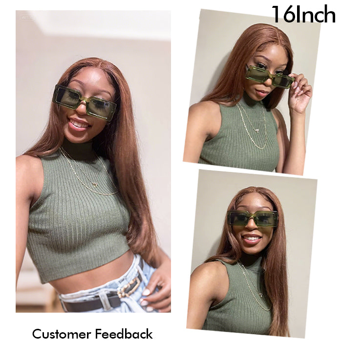 Real Show | Body Wave Wig | #4 Brown Color |Frontal/Closure HD Lace Or Glueless (8-32'')