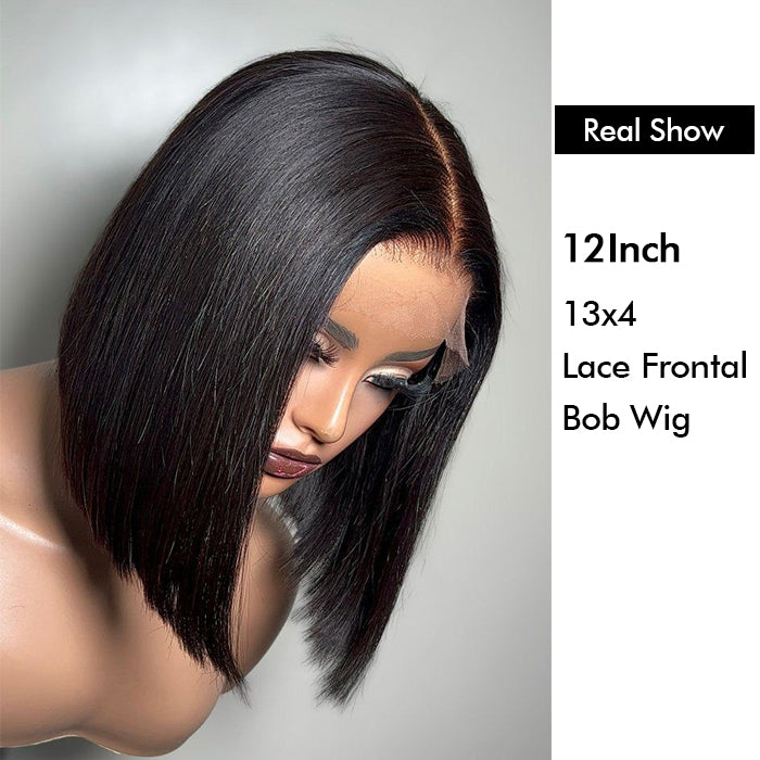 Real Show | Super Double Drawn Bob Wig | Frontal/Closure HD Lace Or Glueless (8-16'')