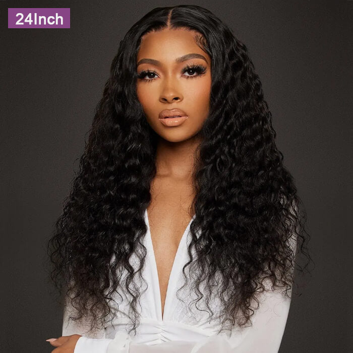 2x6 5x5 Undetectable Lace Closure Wigs Deep Wave Human Hair Wig With Baby Hair
