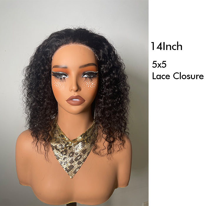 Real Show | Curly Bob Wig |  Frontal/Closure HD Lace Glueless (8-16'')