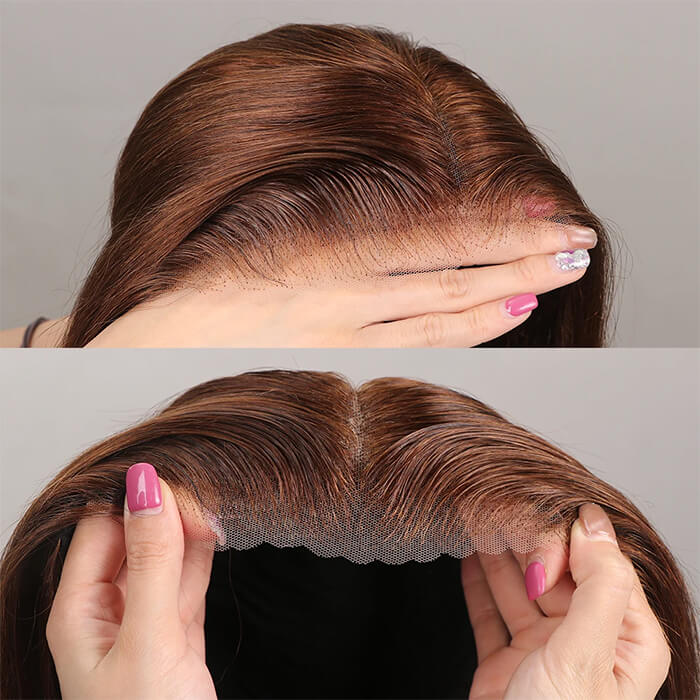 #4 Brown Body Wave/Straight  Human Hair Glueless Wigs For Beginners 4x4/13x4 Lace Front Wigs