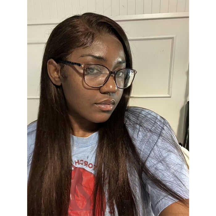 Real Show | Straight Wig | #4 Brown Color |Frontal/Closure HD Lace Glueless Wig(14-32'')