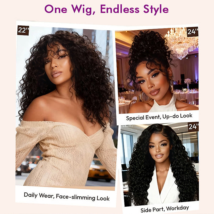 Real Show | Deep Wave Wig | Frontal/Closure HD Lace Glueless (14-32'')