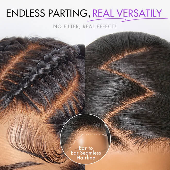 2 Glueless Wigs Set | 10'' 13x4 Lace Frontal Curly Bob Wig+10'' 4x4 Lace Closure Straight Bob Wig