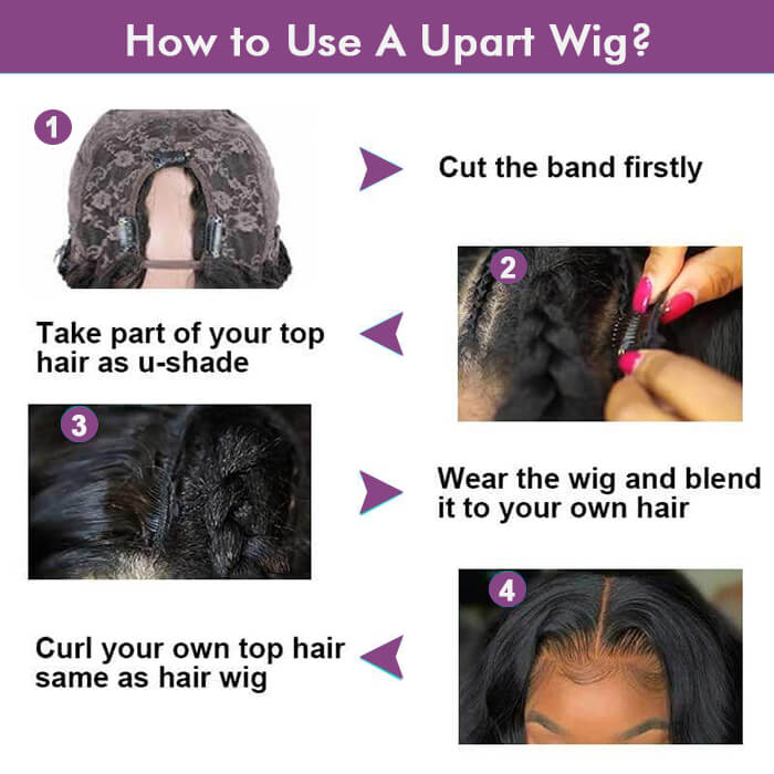 Yaki Straight U Part Quick & Easy Affordable 100% Human Hair Wig