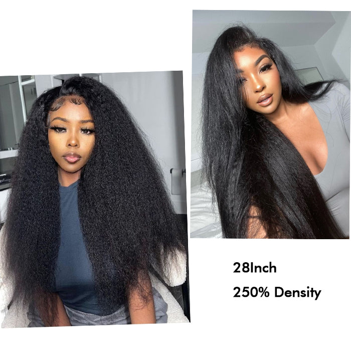 Custom High Density | Yaki Straight Lace Wig | Closure/Frontal