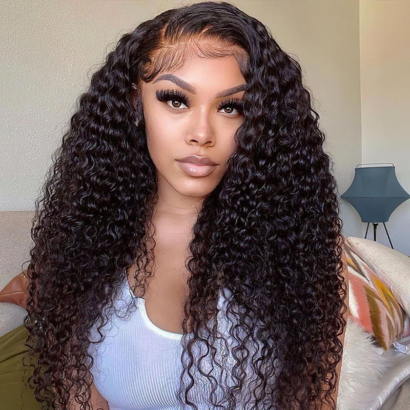 Jerry Curl 2x6 5x5 Lace Closure Wig Human Hair Wigs Pre Plucked