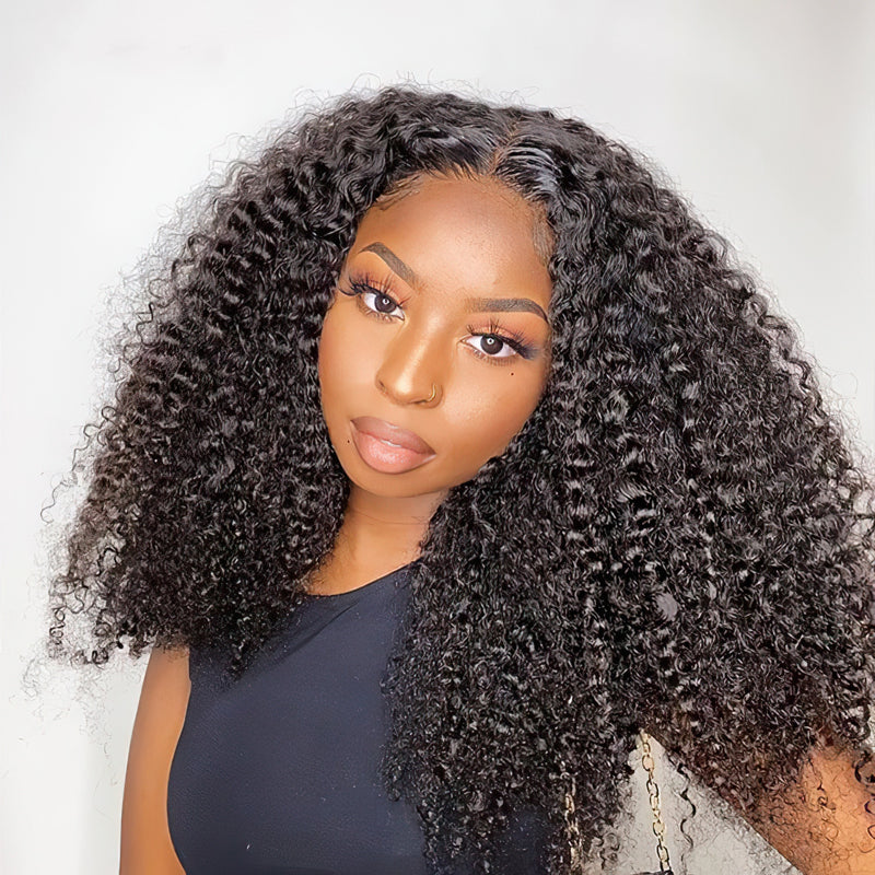 Jerry Curl 2x6 5x5 Lace Closure Wig Human Hair Wigs Pre Plucked