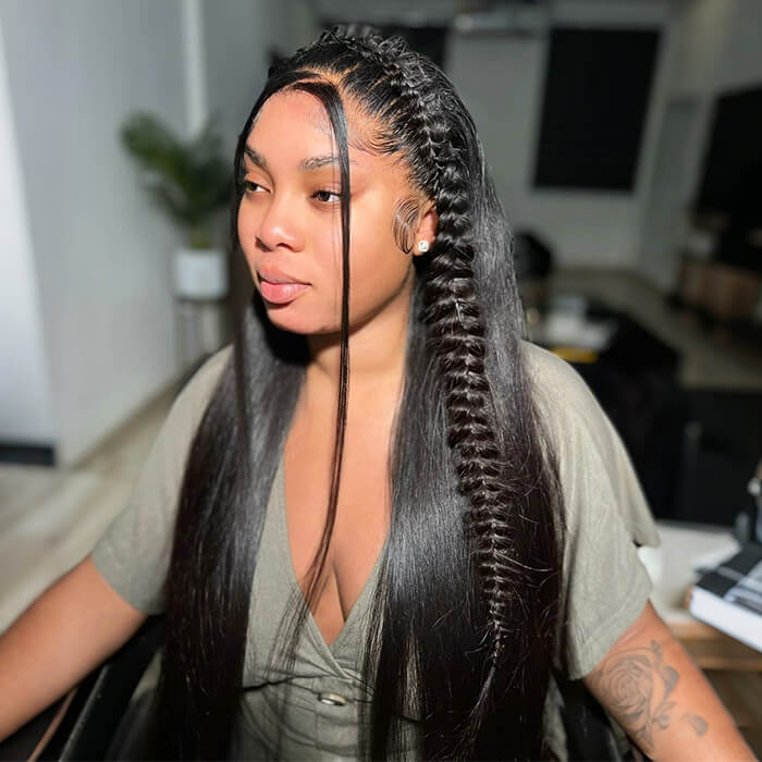 BOGO-Bone Straight 13x4 HD Lace Front Wig For Women Brazilian Hair