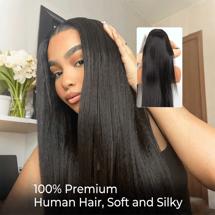 BOGO-Bone Straight 13x4 HD Lace Front Wig For Women Brazilian Hair