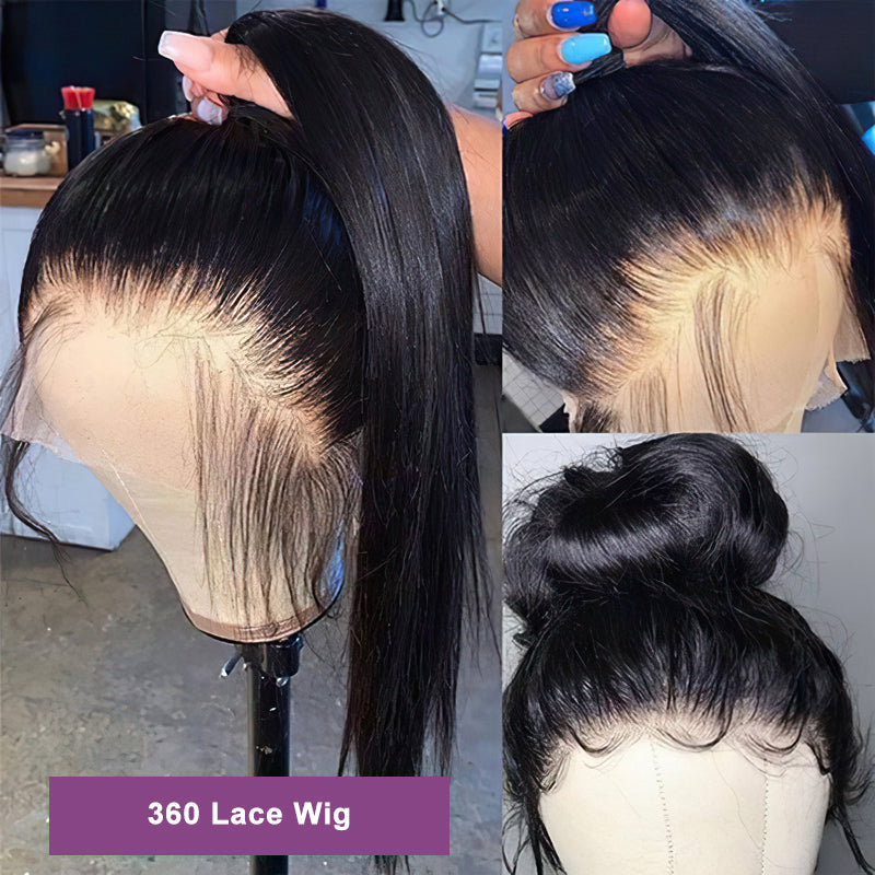 360 Lace Frontal Straight Human Hair Lace Front Wigs 100% Human Hair