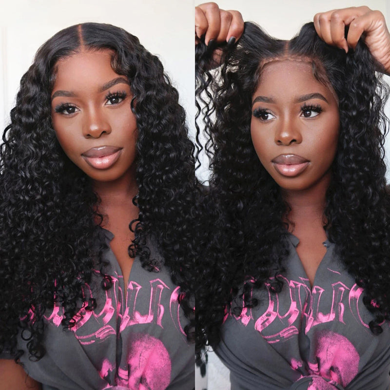 Wear & Go Glueless Deep Wave Wig Pre plucked Natural Hairline Human Hair Wig